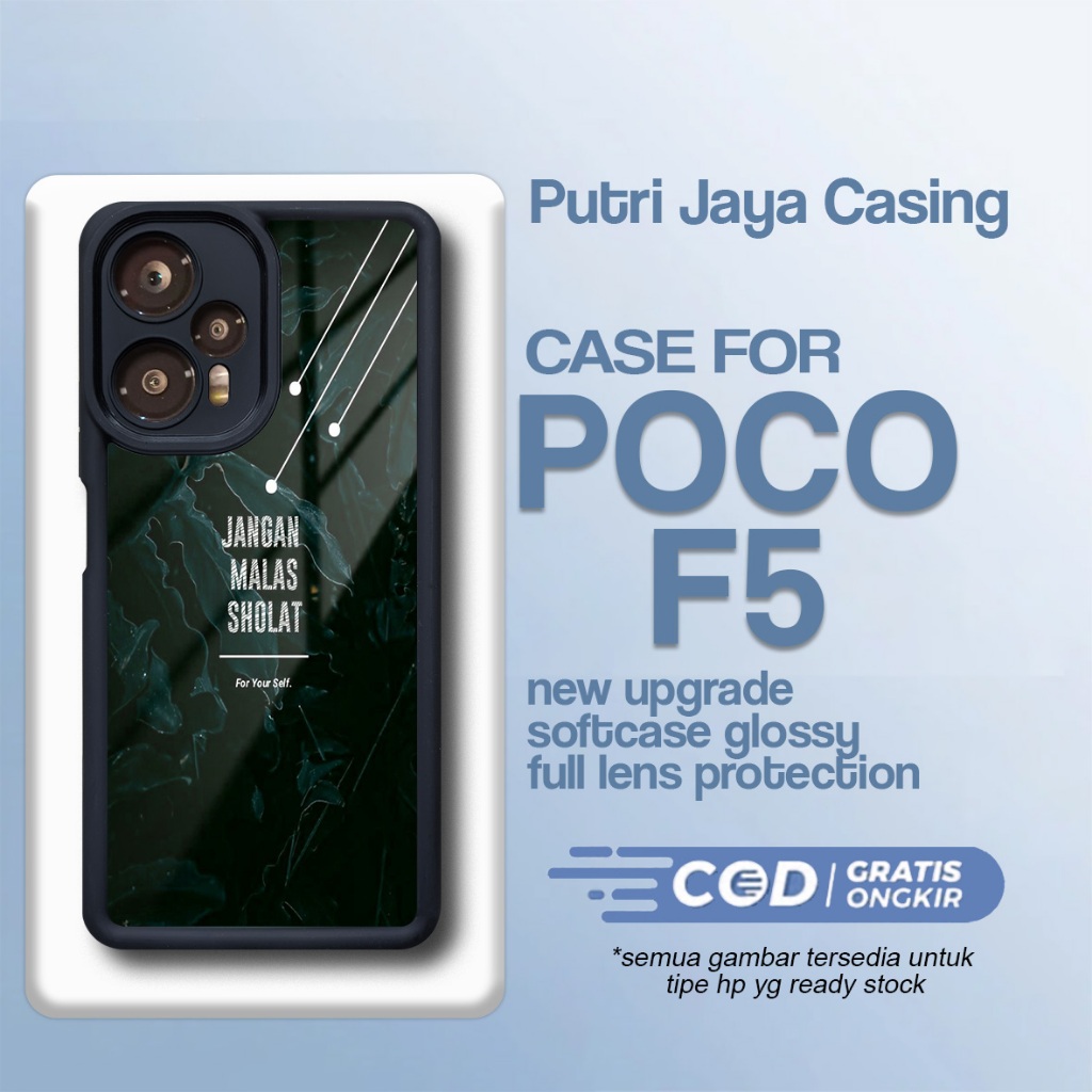 ล่าสุด P0C0 F5 Case - P0C0 F5 - คําคมอิสลาม Motif06 - Premium Glossy Softcase Hardcase Material - P0