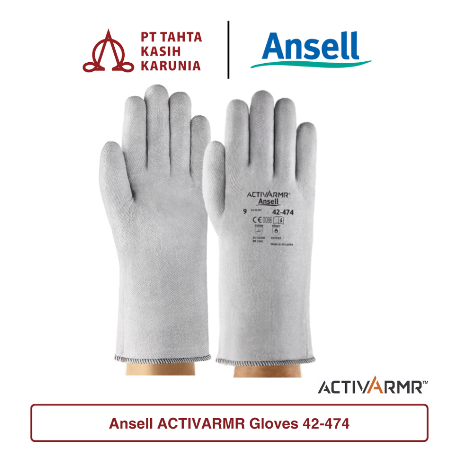 แอนเซล แอคติเวียร์เอ็มอาร์ ถุงมือ 42-474 (ถุงมือนิรภัยอุตสาหกรรมทนความร้อน 250° ค)