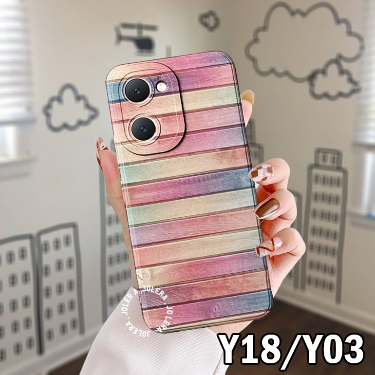 เคสสําหรับ VIVO Y18/VIVO Y03 SOFTCASE HANDPHONE LATEST FASHION JOLERA BK26