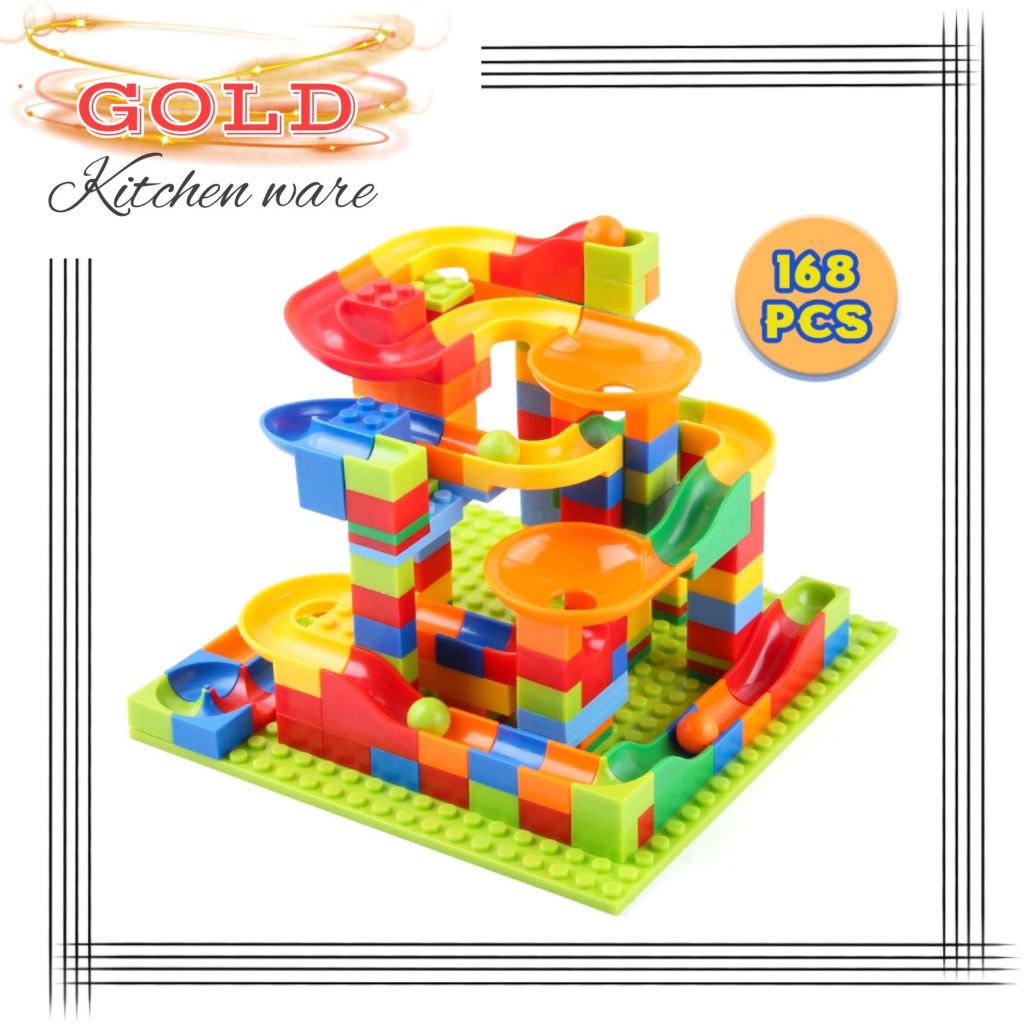 G907 ของเล่นอิฐสร้างสําหรับเด็ก Track Slide Ball 168pc