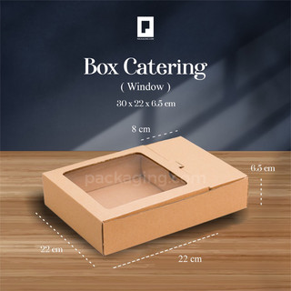 Box Catering Window uk.30x22x6,5/Box CateringSekat/Box Nasi/Box Nasi Mika/Dus Nasi uk. 30x22x6,5