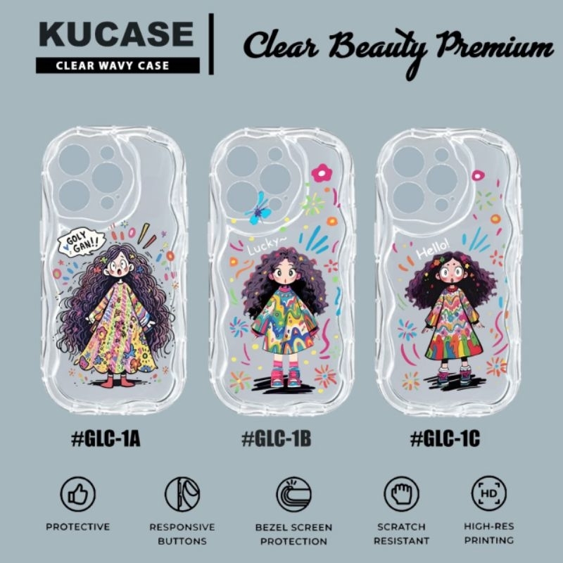 Melting Case Softcase ซิลิโคนใส Wave Clear Case Motif Image GLC-1 Case Iphone 11 Iphone 11 Pro Iphon