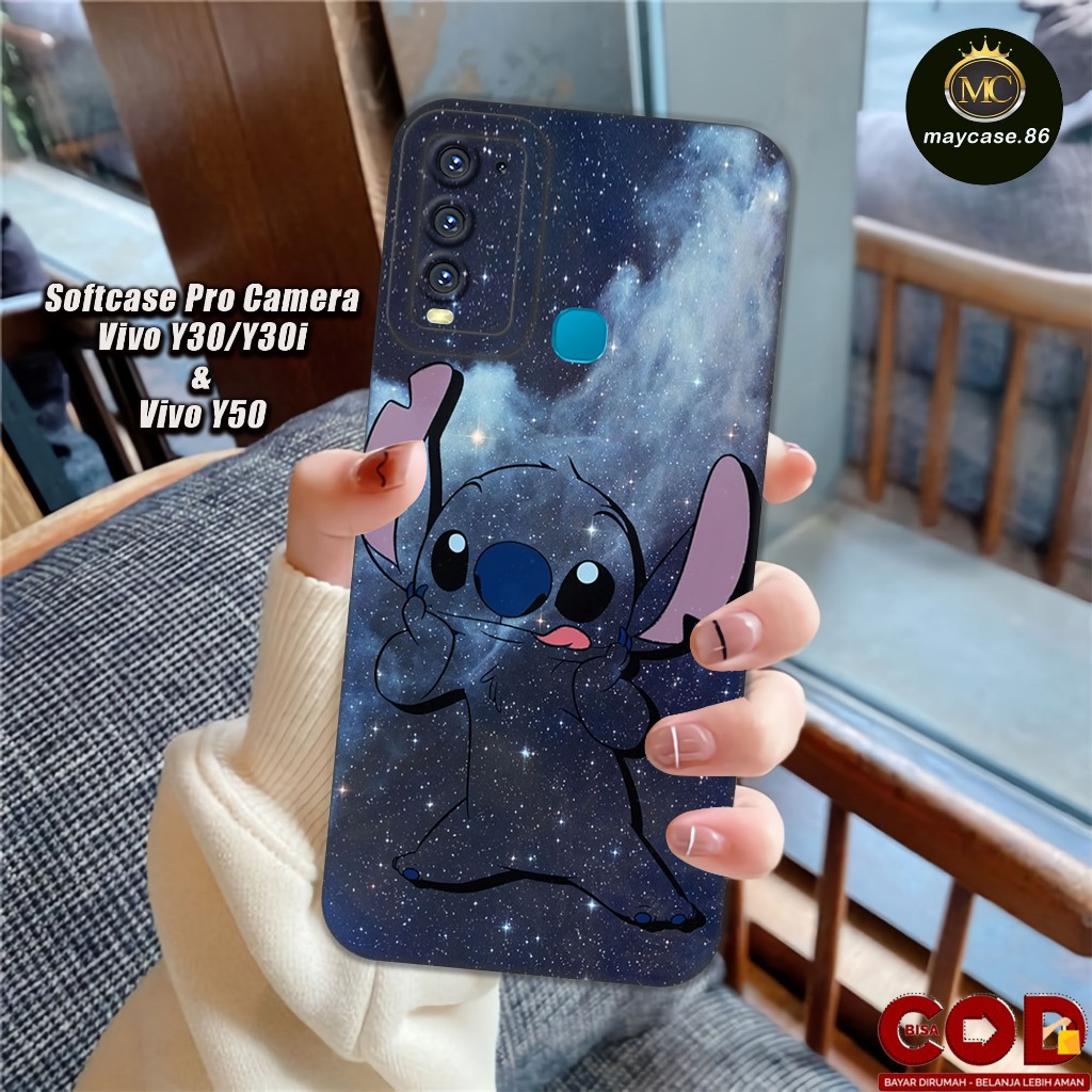 Softcase VIVO Y30/ Y30i/ Y50 4G 2020 ซิลิโคน Pro ปลอกกล้องยางสีดํายืดหยุ่นและหนา - ตัวป้องกันกล้อง H
