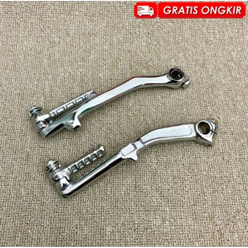 Crank chrome gap chrome honda yamaha auto beat vario soul gap kick starter crank krum two tone ori สําหรับ all metic beat motos vario scoopy mio j m3 nouvo fino cone ceon fino