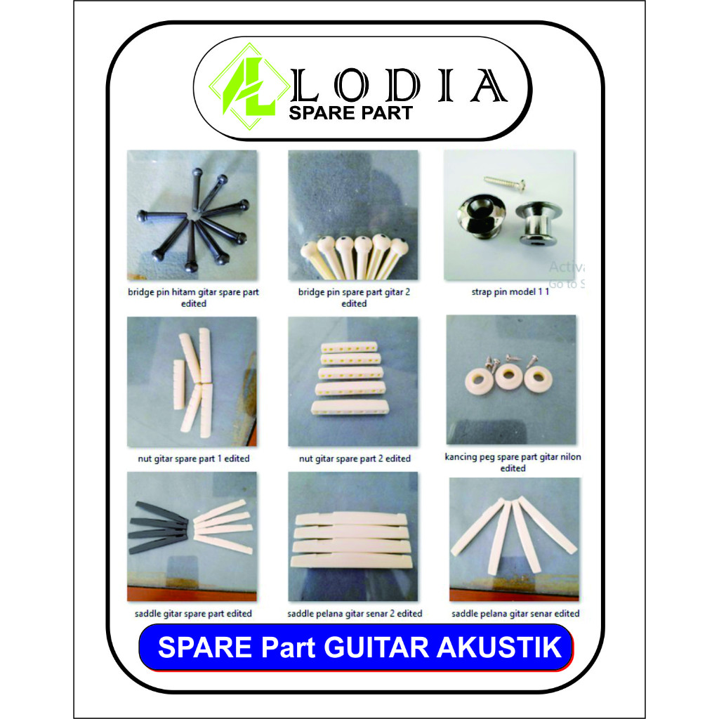 อะไหล่กีต้าร์ Bridge Pin Saddle Nut Strap Pin Acoustic Guitar Guitar Guitar Sticker