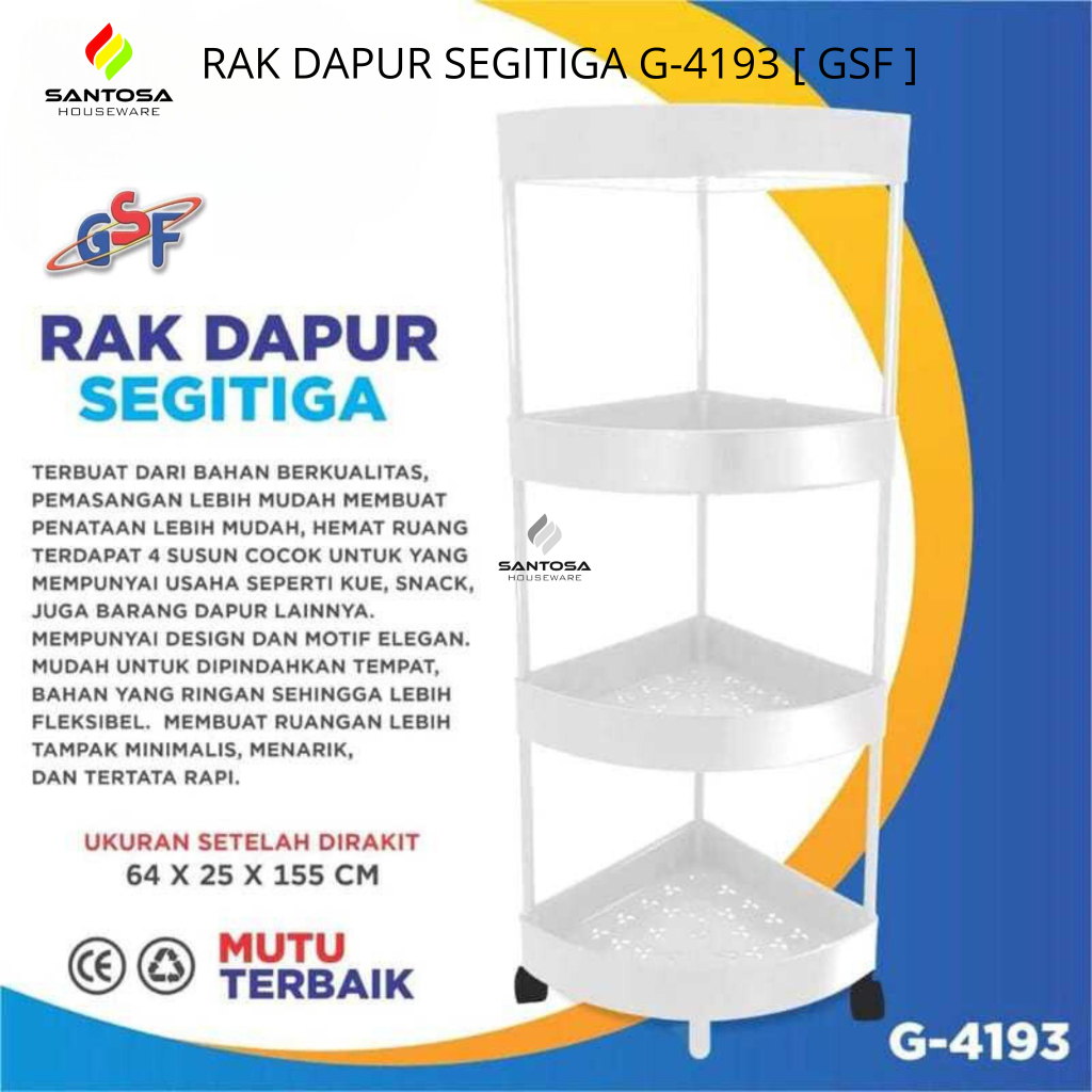 ชั้นวางของในครัวสามเหลี่ยม G-4193 [Gsf]