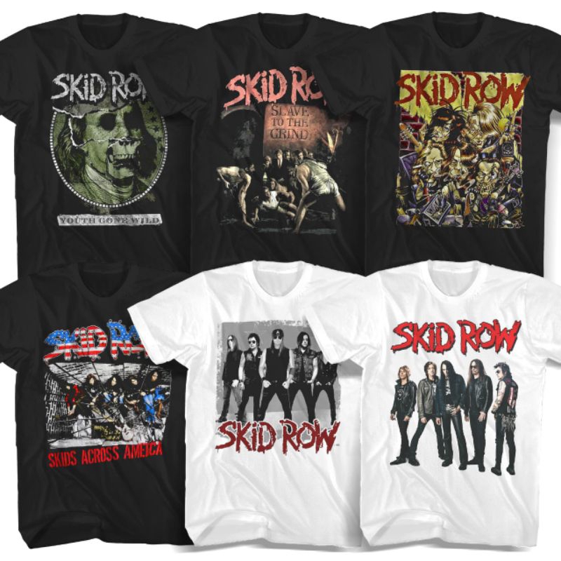 FTWOLABEL - SKID ROW Series Music T-shirt Premium Adult T-shirt for Men and Women 24s หนา