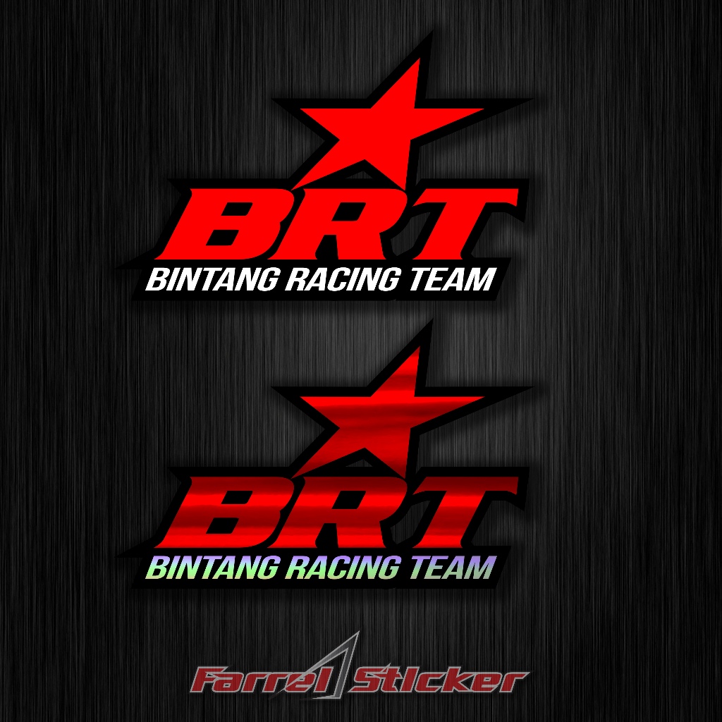 สติ๊กเกอร์ RACING TEAM STAR LOGO สติ๊กเกอร์ BRT