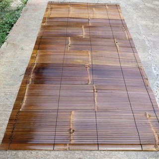 Tirai bambu hitam L1x2m /L1x2,5m/1x1,5m/80x200 vernis plitur lengkap katrol gulung