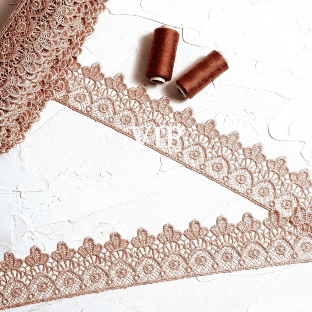 VIP Lace 9 V1055 ปักลูกไม้ Giper Lace ต่อม้วน