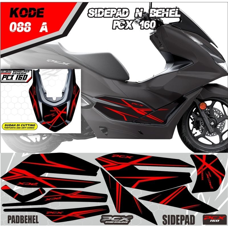 PCX 160 DECKPAD AND TAILPAD STICKERS FULLSET 2021 ถึง 2024