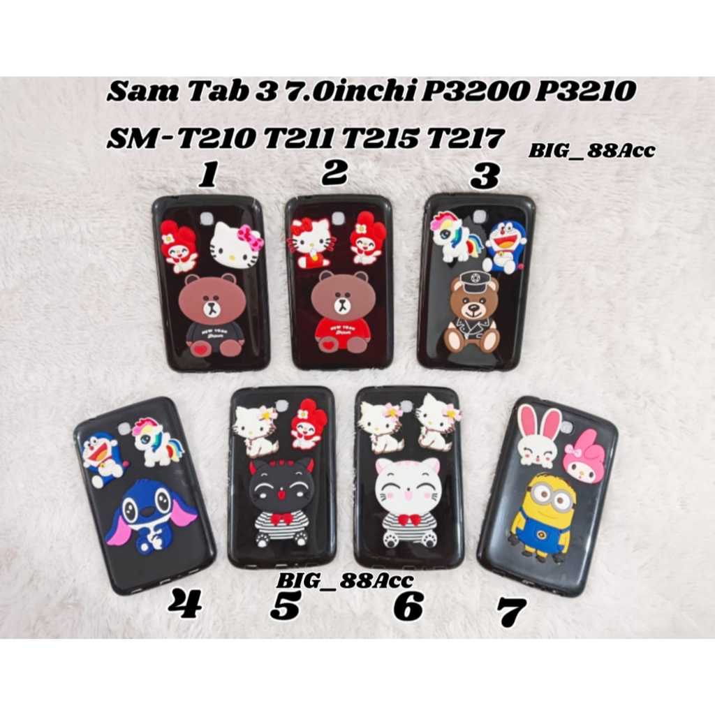 เคสนิ่มซิลิคอน 4D ภาพ Samsung Galaxy Tab 3 7.0 นิ้ว P3200 P3210 T210 T211 T215 T217