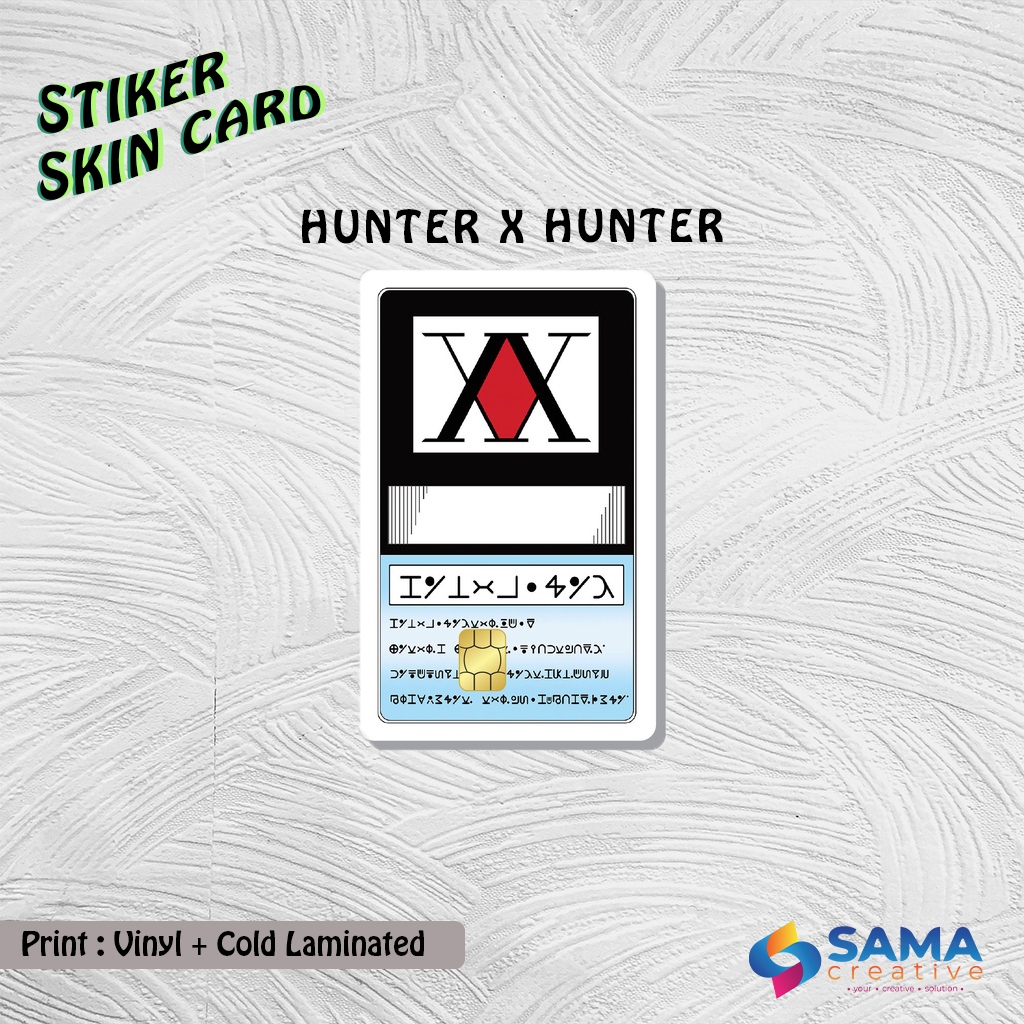 Hunter X Hunter License Sticker Skin Card - Vinyl ATM Debit Credit, Emoney, Flazz, สติ๊กเกอร์การ์ด A