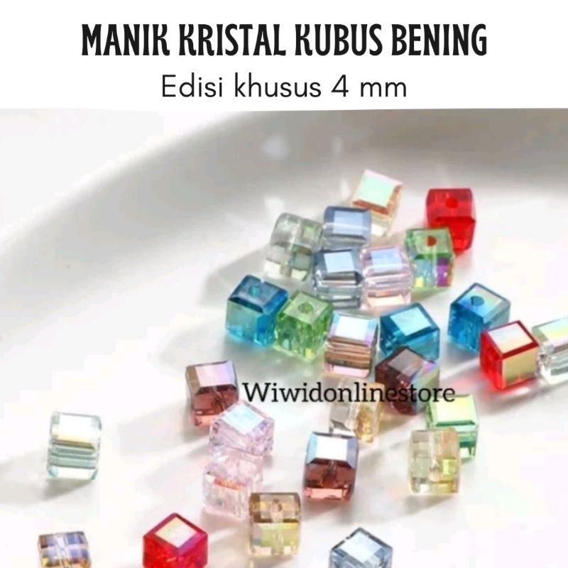 (50 ชิ้น) MIX COLOR CZECH CRYSTAL BEADS 4 mm