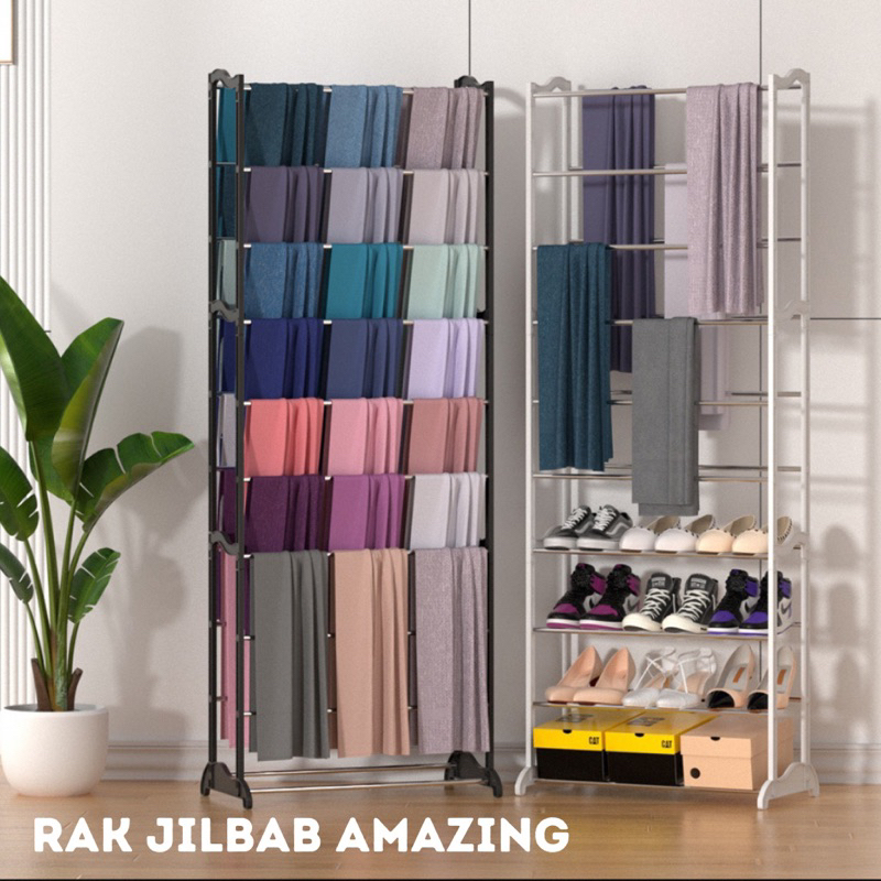 AMAZING SHOE RACK SHOE CABINET 10-TIER SHOE และ HIJAB RACK
