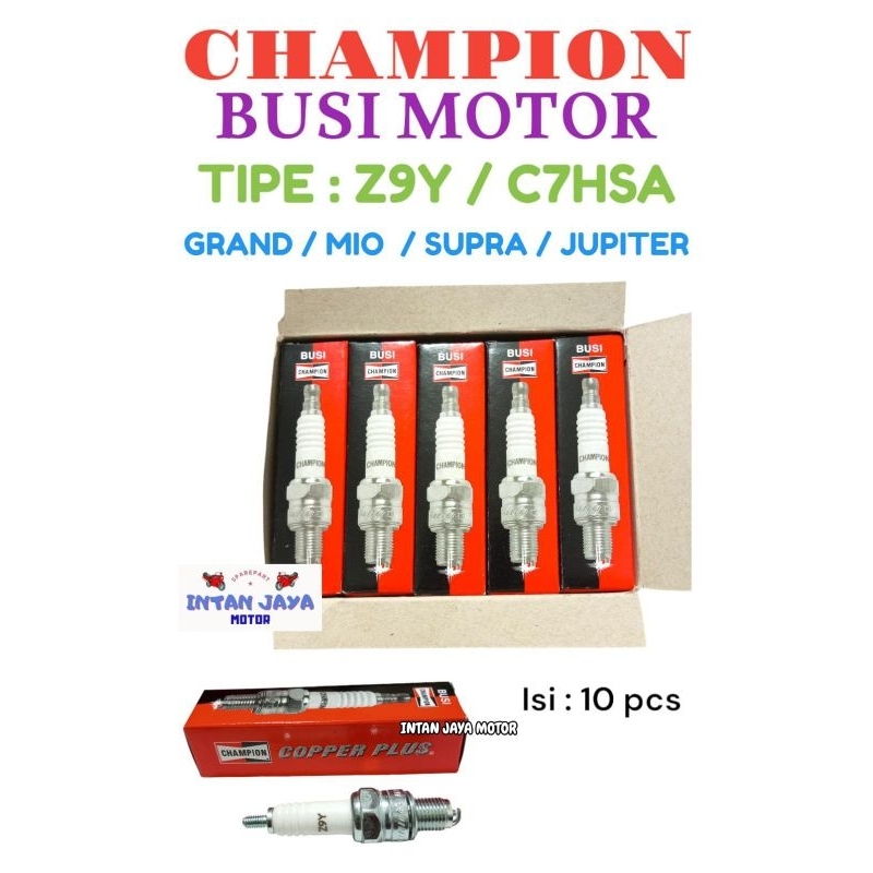 10 ชิ้น CHAMPION Z9Y / C7HSA ORIGINAL MOTORCYCLE SPARK PLUG GRAND MIO SUPRA JUPITER MOTORCYCLE SPARK