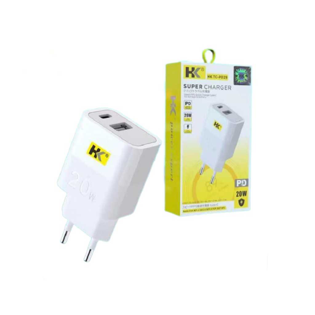 HK PD D29 QUICK CHARGER 20W USB และ TYPE C ADAPTER COVER