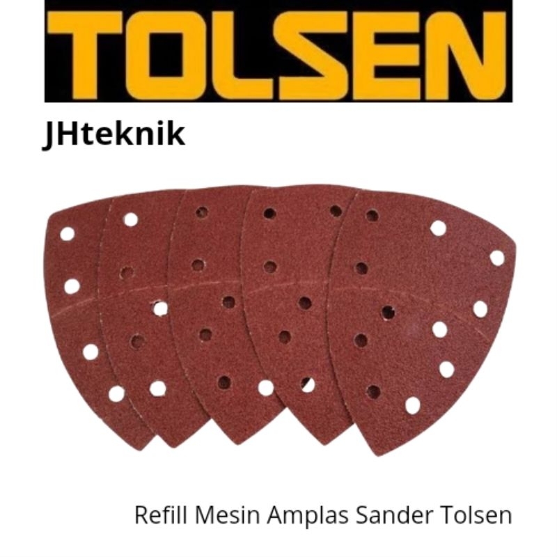 JHteknik เติมกระดาษทราย Sander Tolsen/Triular กระดาษทรายเติม/แผ่นทรายสําหรับ Palm Detail Sander Tols