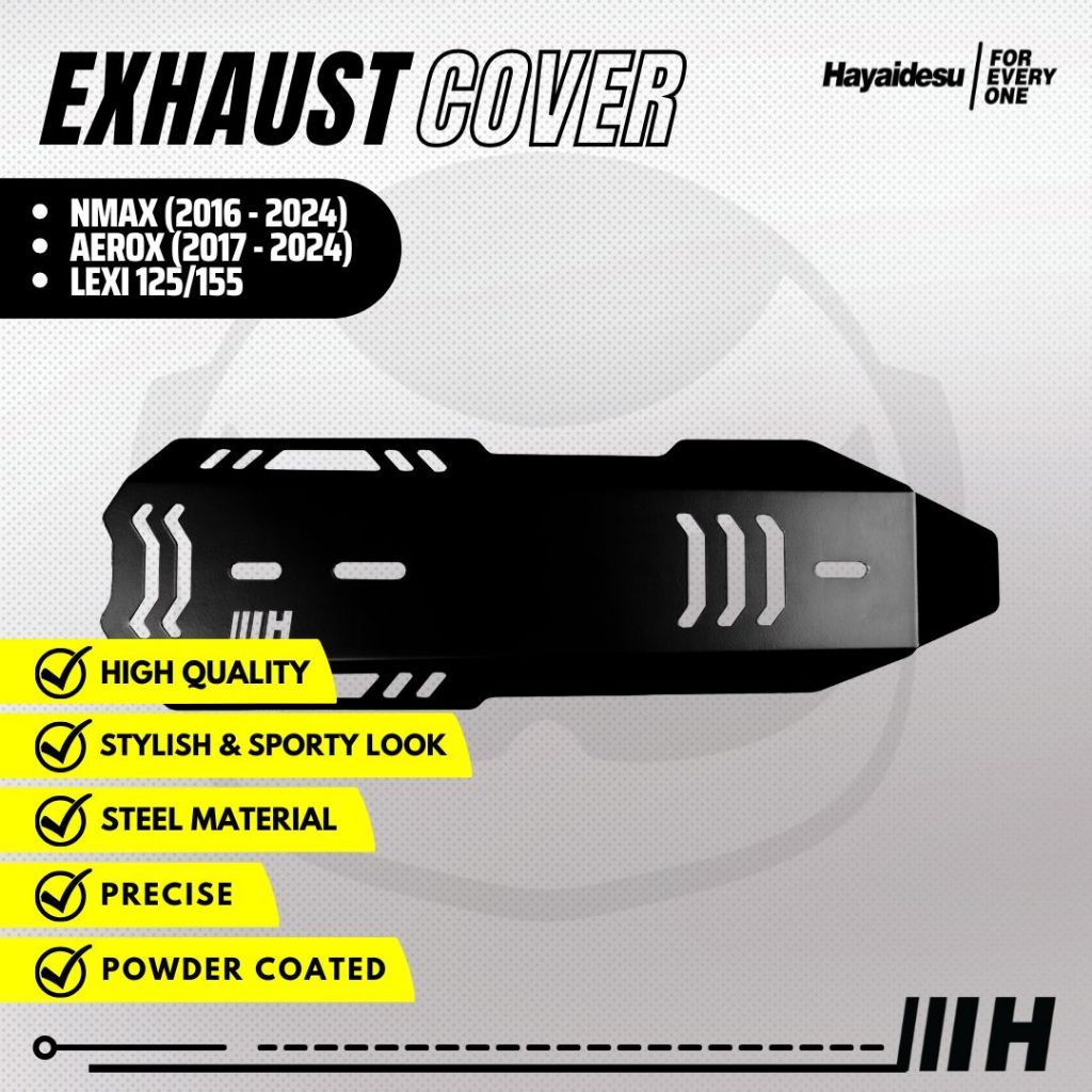 ฝาครอบป้องกันท่อไอเสียรถจักรยานยนต์ NMAX OLD, NMAX NEW, NMAX TURBO HAYAIDESU