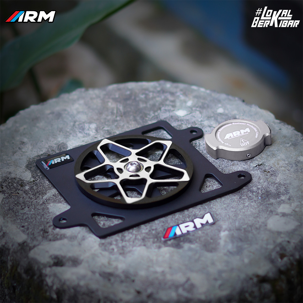 ARM ARUMI RADIATOR COVER PACKAGE VARIO PCX ADV AEROX NMAX LEXI STAR SPINNER TYPE + หมวกหม้อน้ํา