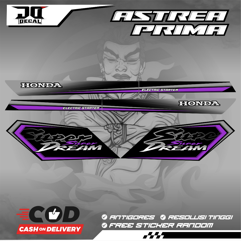 HONDA ASTREA PRIMA STAR SUPER DREAM THAILAND VIETNAM K4 สติ๊กเกอร์หลากหลายแถบ - รูปที่ 6