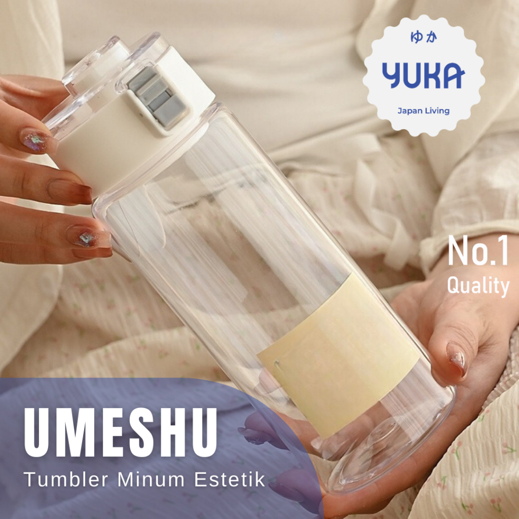 Yuka - UMESHU พร้อมที่จับ Minimalist ถ้วยน้ําดื่มน้ําผลไม้ Aesthetic ความงามสํานักงานขวดดื่ม