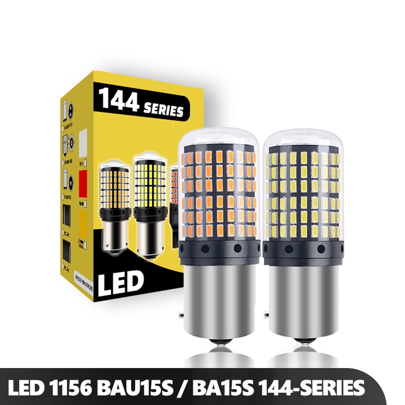ไฟ LED REVERSE จอแสดงผล TURN 1156 CANBUS BA15S BAU15S 144 SMD LED 12-24V LED DAJJAL SUPER BRIGHT