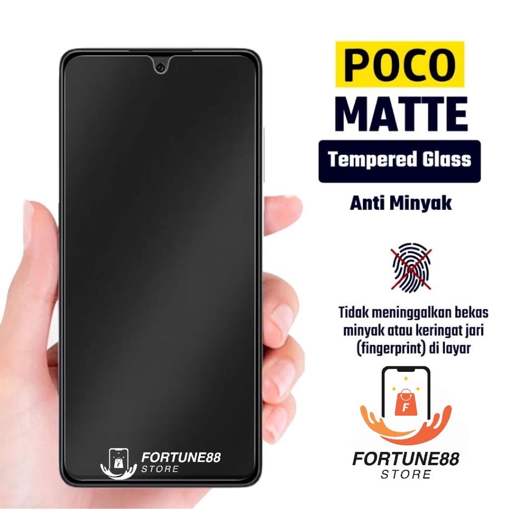 LAYAR กระจกนิรภัย Matte Xiaomi Poco M4 5G M4 Pro 4G M4 Pro 5G M5 M5s M6 4G M6 5G M6 Pro M6 Pro 5G C7