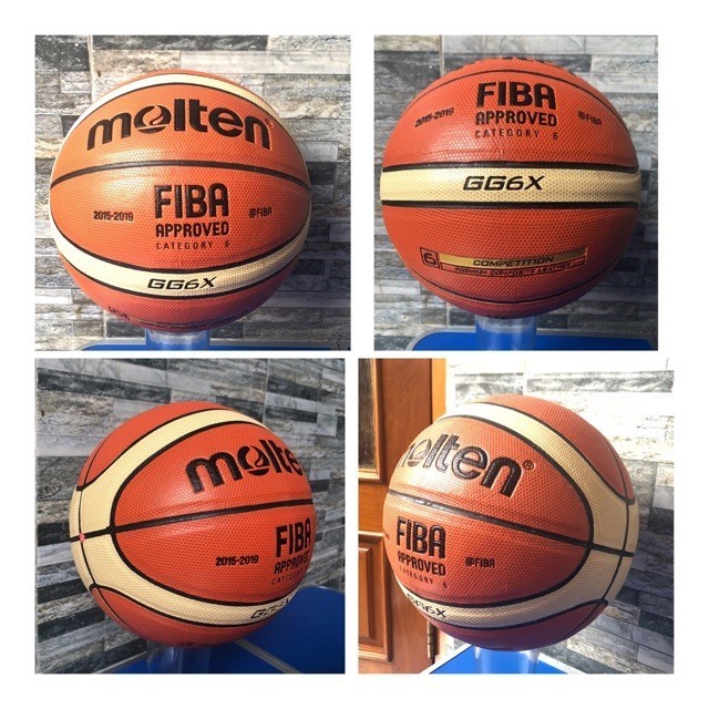 Molten Basketball GG6X GG 6X FIBA OFFICIAL หนัง PVC ขนาด 6 โลโก้กลางแจ้งในร่ม PERBASI