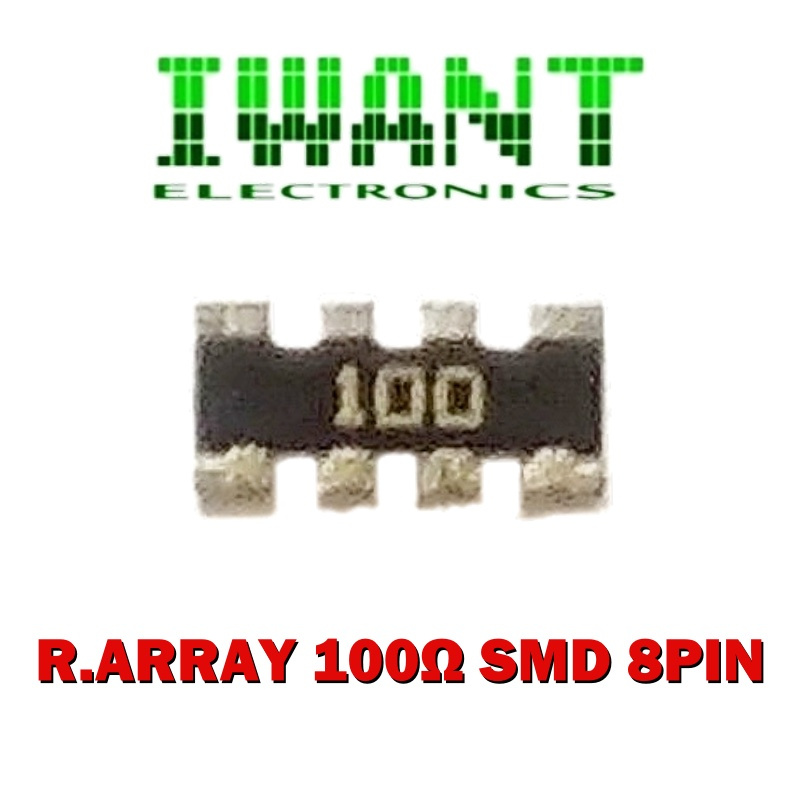 ตัวต้านทาน ARRAY 100 OHM 8PIN SMD ARRAY 100OHM SMD 8 FET RESISTOR ARRAY SMD 100