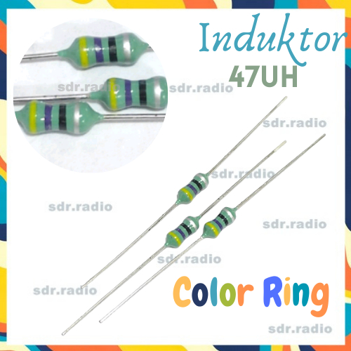 Axial Inductor 47 uH แหวนสี Inductor 47uH 1/2 วัตต์ 47,000nh 47 uH คุณภาพดีที่สุด 47,000 nh