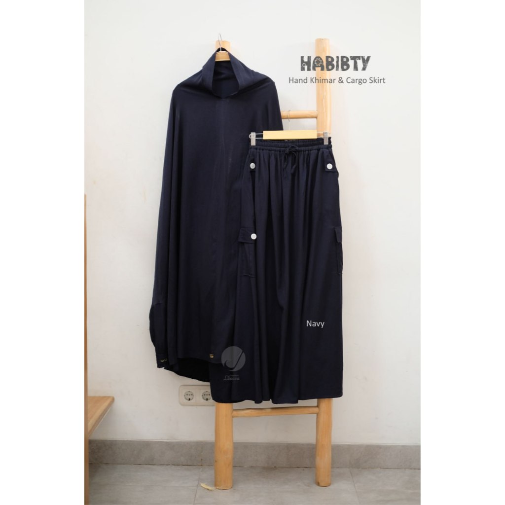 HABIBTY SET/UMRAH GAMIS/SKIRT/SLEEVE KHIMAR/