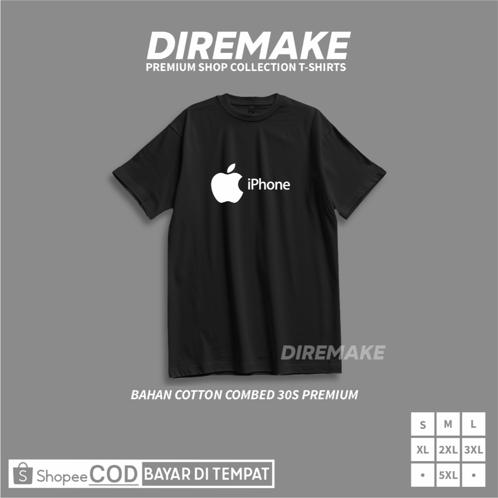 เสื้อยืดลําลอง Unisex Iphone Apple Gadget เสื้อยืด - Remake