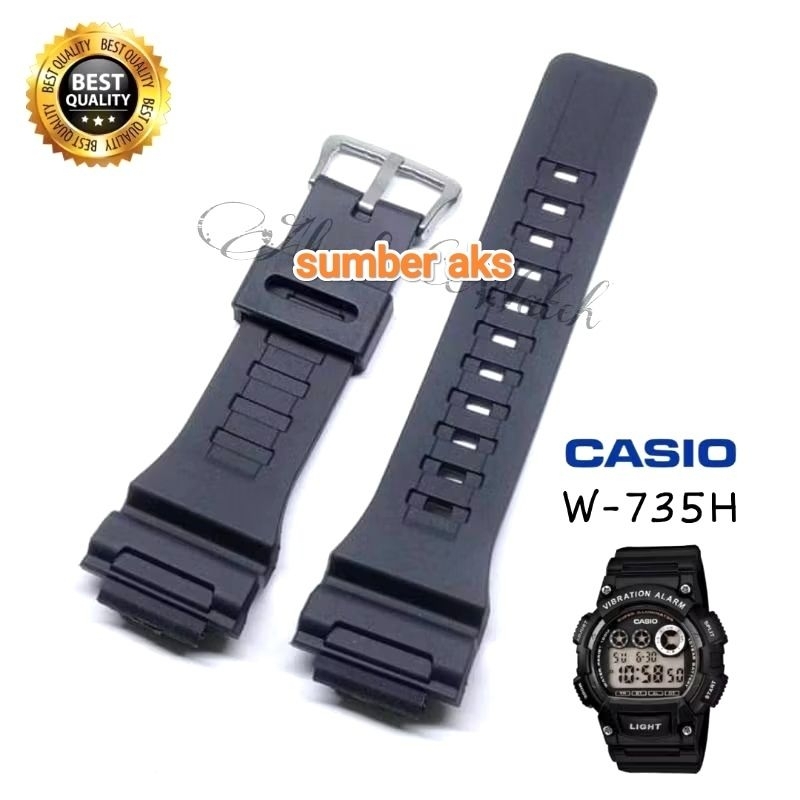 Casio W-735 W-735H W735H W 735H ฟรีสายนาฬิกา Springbar