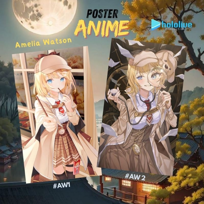 โปสเตอร์อนิเมะ / Vtuber Amelia Watson