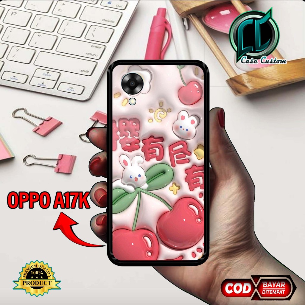 เคส OPPO A17K - เคสแฟชั่น 010 Hardcase 2D Glossy - CUSTOM CASE - [FZLBEARD] - เคสเงา - เคสโทรศัพท์ H