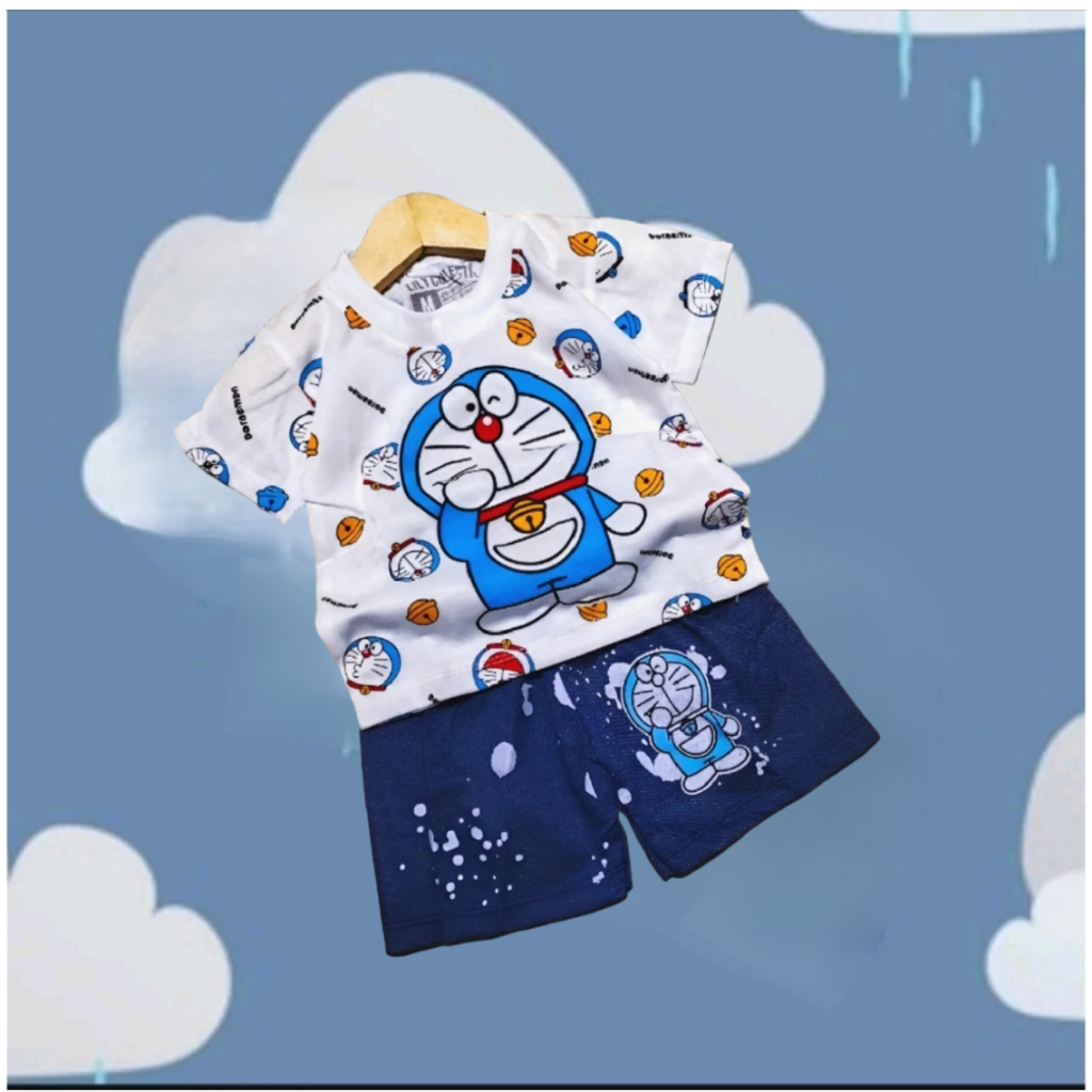 Putih White DORAEMON CHARACTER CHILDREN& 39;S SET CHILDREN AGE 0 เดือนถึง 7 ปี DORAEMON CARTOON CHIL