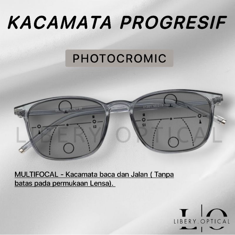 Photochromic Progressive double focus Glasses For Reading And Walking - Men And Women - 21351 Progre