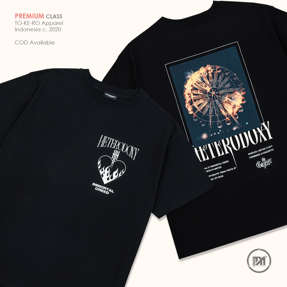 ตอบ เสื้อยืด Japan Band the GazettE - IMMORTAL CREED TEE 2024 [สีดํา] โอเวอร์ไซส์และขนาดปกติ