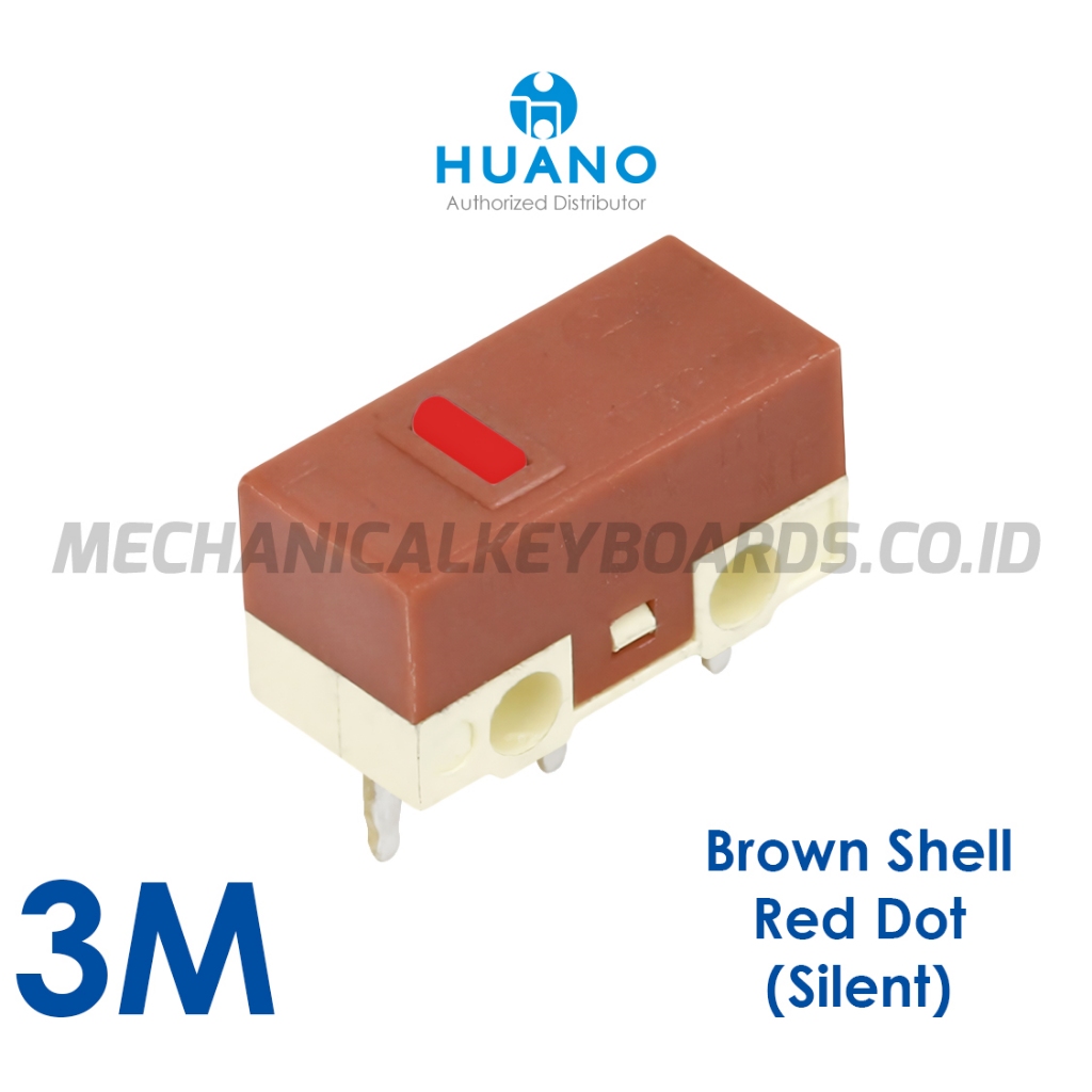 Huano Silent Brown Shell Red Dot Mouse Micro Switch (3M)