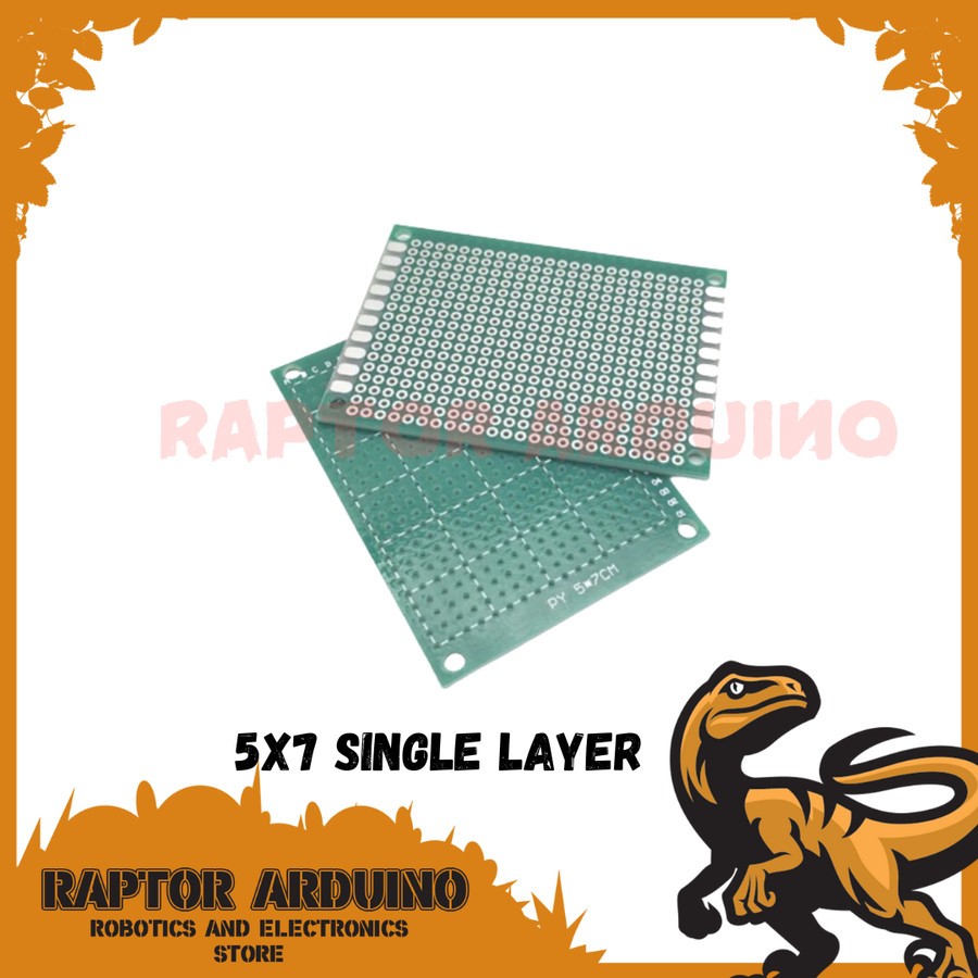 PCB Dot Matrix 5x7 ซม. รู PCB Protoboard FR4 ชั้นเดียว