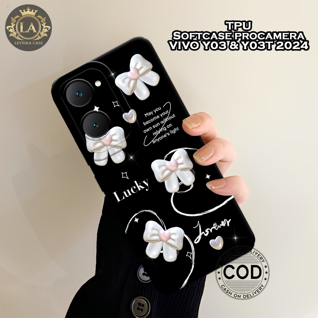 เคส HP ใหม่ล่าสุด VIVO Y03 / Y03T 2024 - เคส Leviora - เคสแฟชั่นน่ารัก - เคส VIVO Y03 / Y03T Softcas