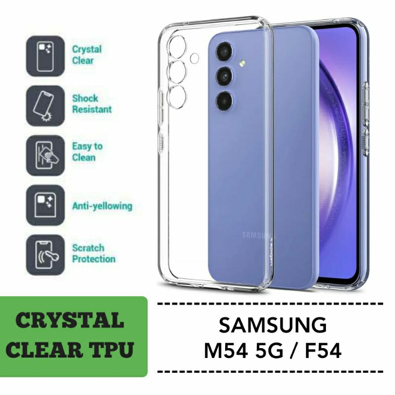 Samsung Galaxy M54 5G / F54 Crystal Clear Liquid Back Cover เคสใส Sofcase Casing Silikon