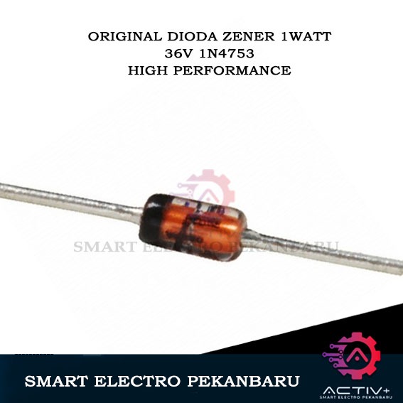 ต้นฉบับ ZENER 36V 1W 1N4753 DIODE MIC 36VOLT 1WATT VOLTAGE REGULATOR DIEDE 1N4753A IN4753A 1N IN 475