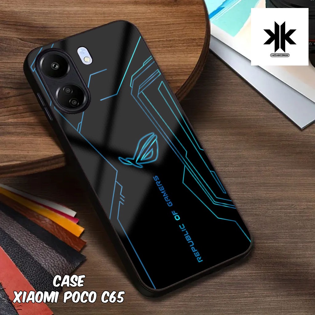 KK29 Softcase Glitter สําหรับ XIAOMI POCO C65 กรณีพรีเมี่ยมป้องกันกล้อง Softcase แก้ว Kaca Tokokesin