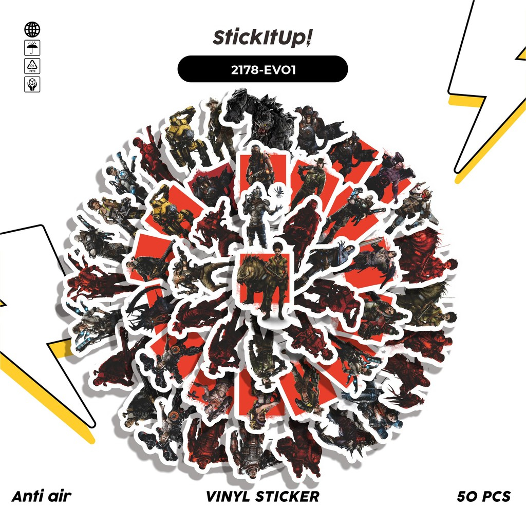 50 ชิ้นสติกเกอร์ชุดเกม EVOLVE CHAR MIX 01 น่ารักความงามไวนิลกันน้ําสําหรับ Freebies สติกเกอร์หนังสือ