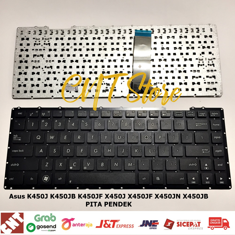 คีย์บอร์ด Asus K450J K450JB K450JF X450J X450JF X450JN X450JB - SHORT RIBBON