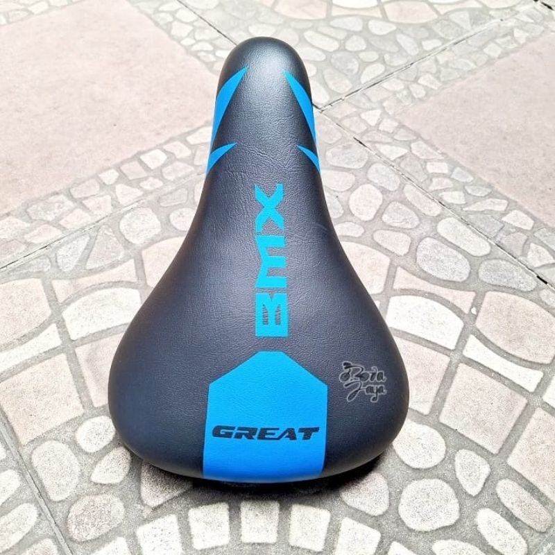 GREAT BLUE FAT BMX BIKE SADDLE