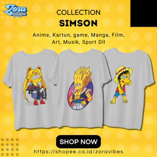 เสื้อยืดแขนสั้น พิมพ์ลาย SIMPSON SIMPSON สําหรับผู้ชาย และผู้หญิง