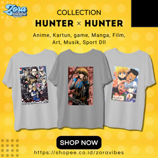 เสื้อยืดผ้าฝ้าย พิมพ์ลายอนิเมะ HUNTER X KILLUA Combed 30s